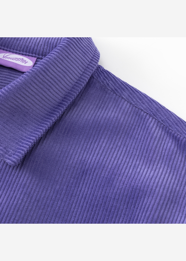 Рубашка YMKASHIX Velvet Button фиолетовая