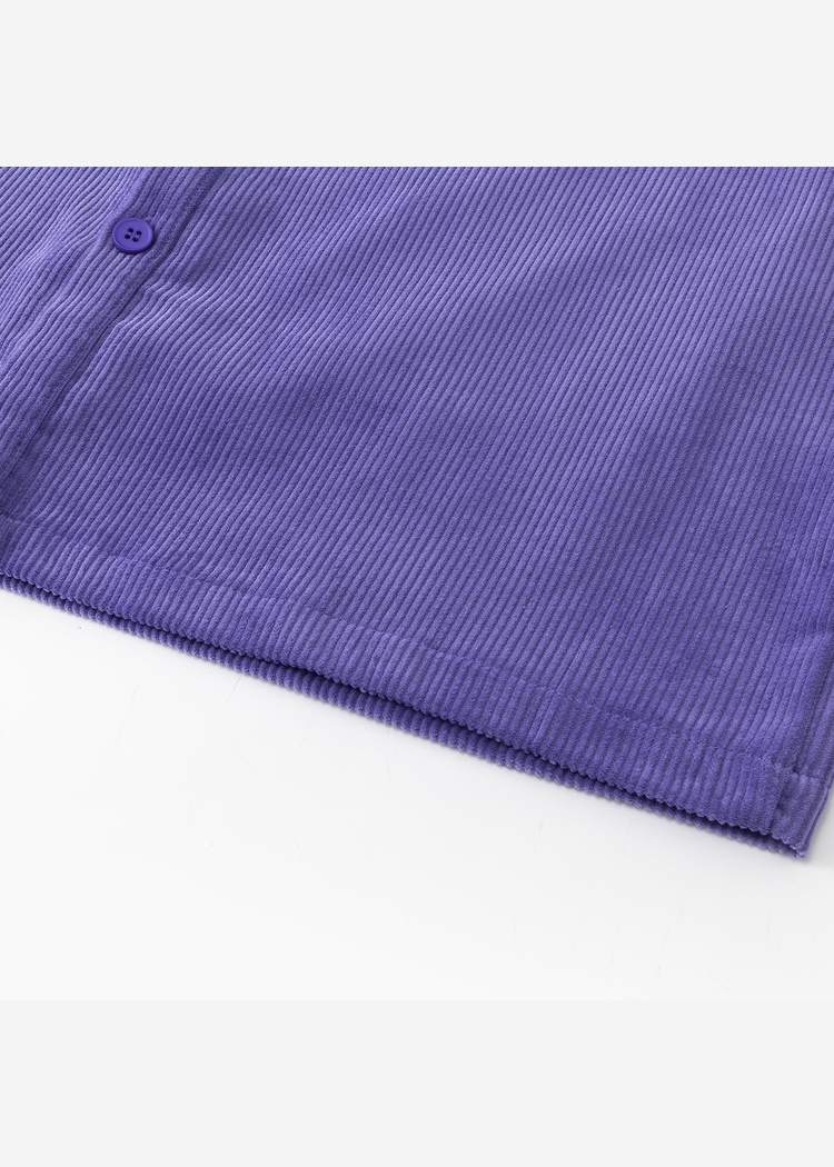 Рубашка YMKASHIX Velvet Button фиолетовая