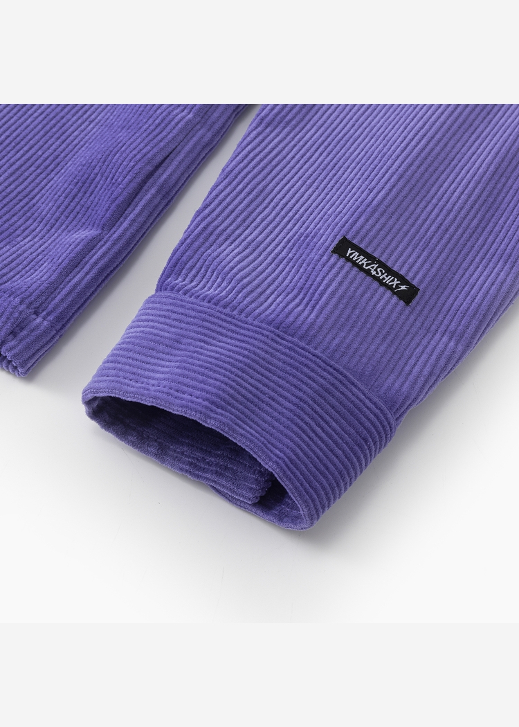 Рубашка YMKASHIX Velvet Button фиолетовая