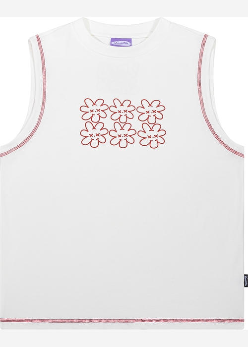 Майка YMKASHIX face flower белый