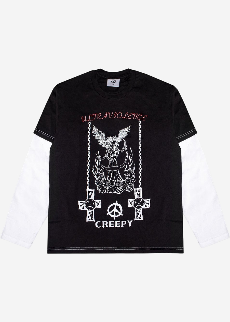 Лонгслив Creepy милосердие черный