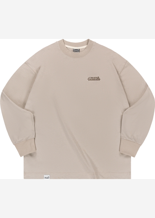 GARDENING RLXD HW LS TEE grey.beige лонгслив