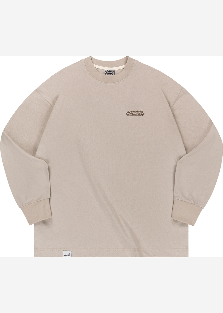 GARDENING RLXD HW LS TEE grey.beige лонгслив
