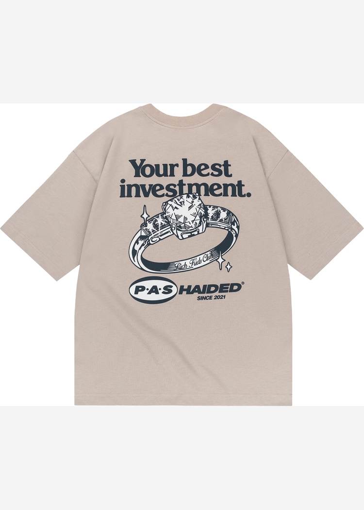 Футболка INVESTMENT RLXD HW TEE grey.beige