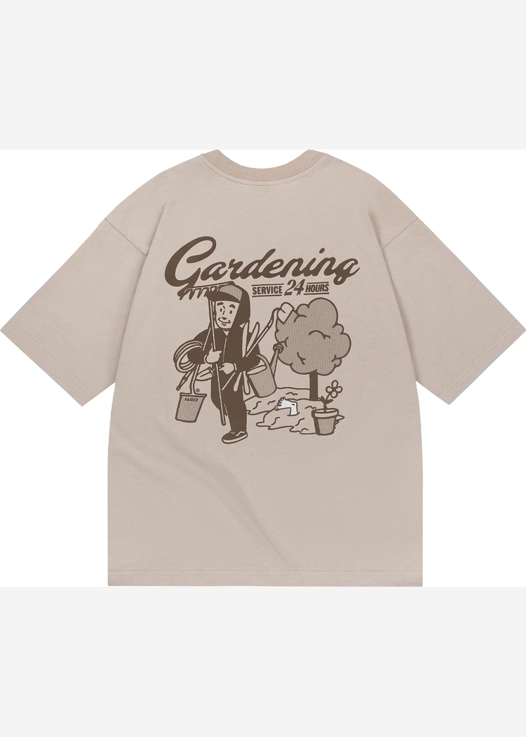 GARDENING RLXD HW TEE grey.beige футболка