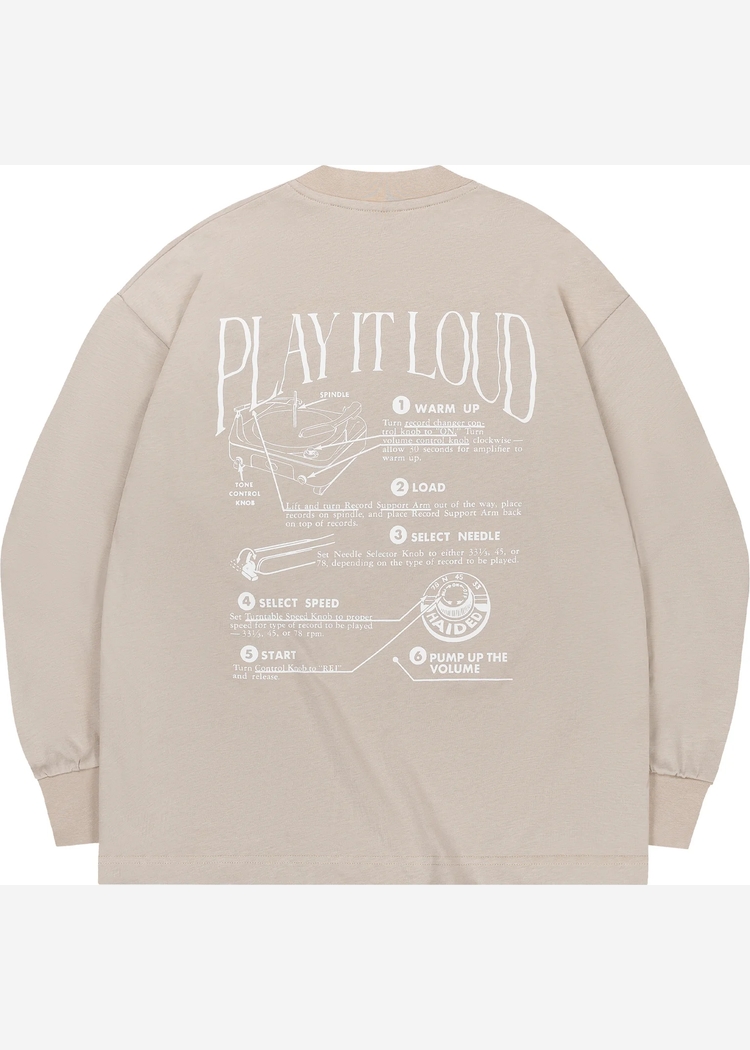 LOUD RLXD HW LS TEE grey.beige лонгслив