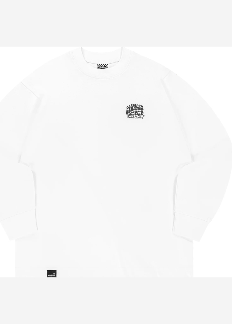 ENDLESS CYCLE RLXD HW LS TEE white лонгслив