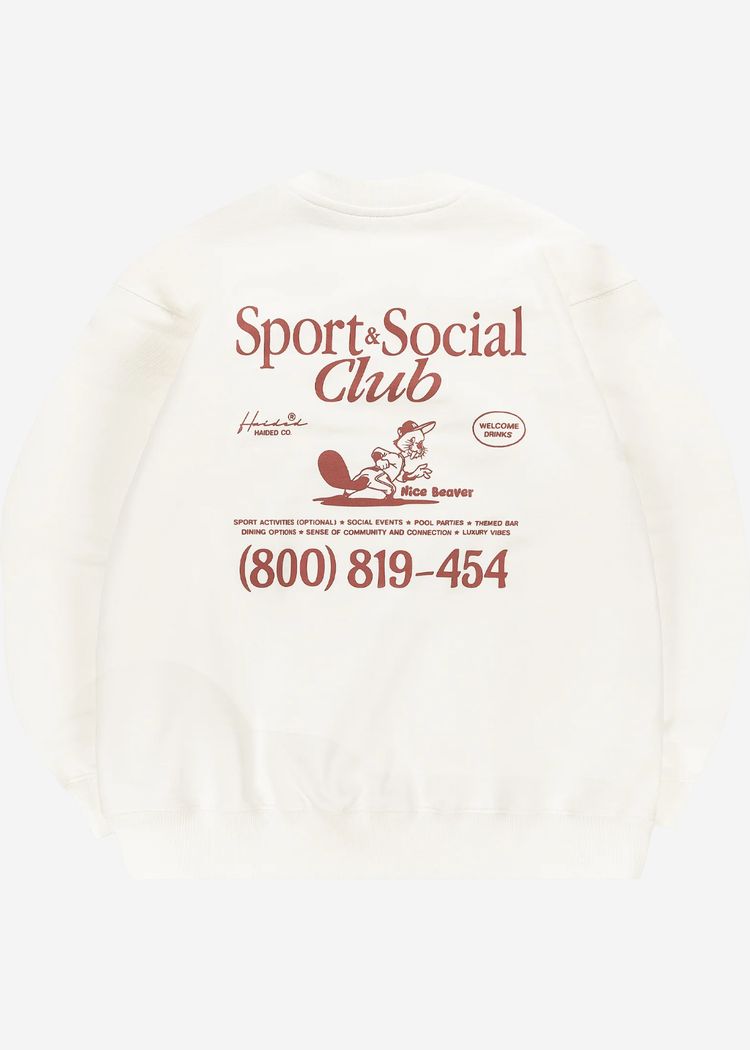 NICE BEAVER RLXD HW SWT ecru свитшот