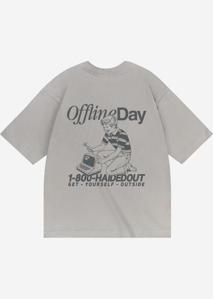 OFFLINE DAY RLXD HW TEE steel.grey футболка
