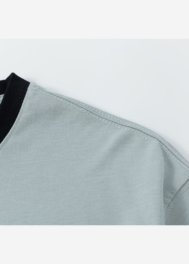 Футболка YMKASHIX HELLCOME logo серо-синяя