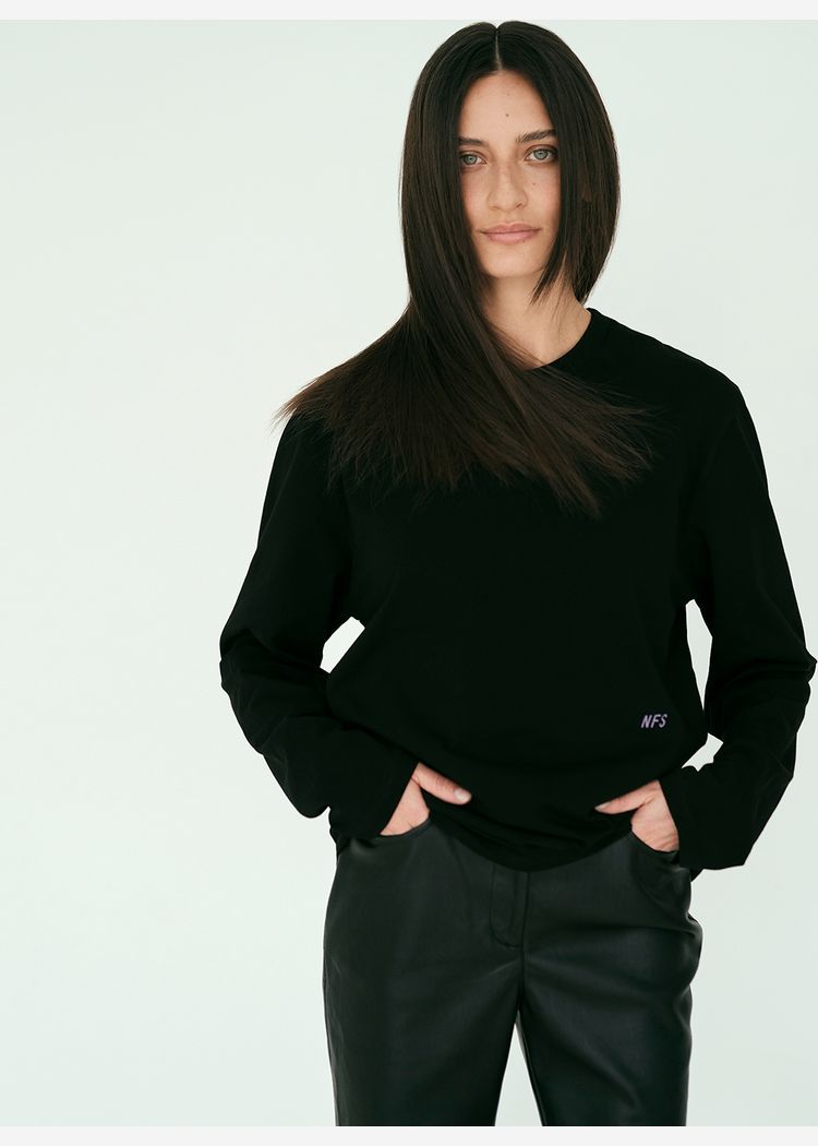 Лонгслив s07e20 Бланковый черный женский