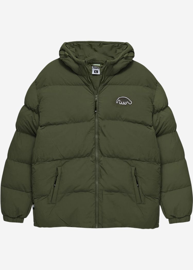 Куртка зеленая ANTEATER Downjacket-HoodedCrispy-Dark-Green