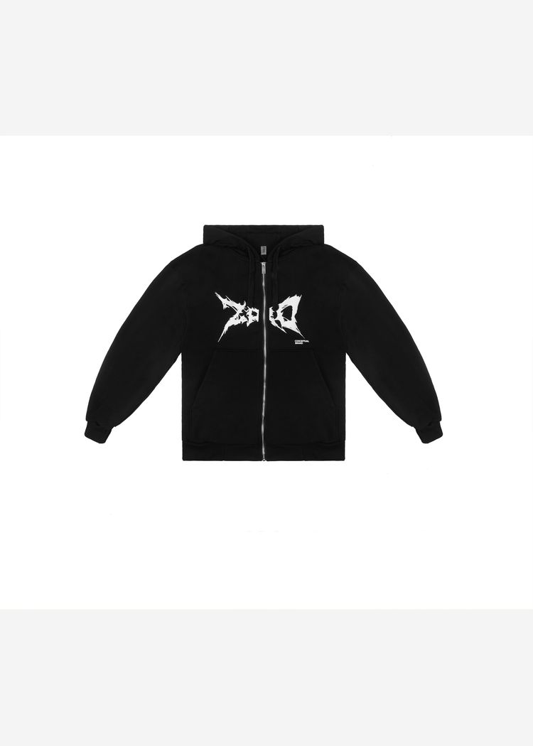 Худи Zip - Mineral черное мужское