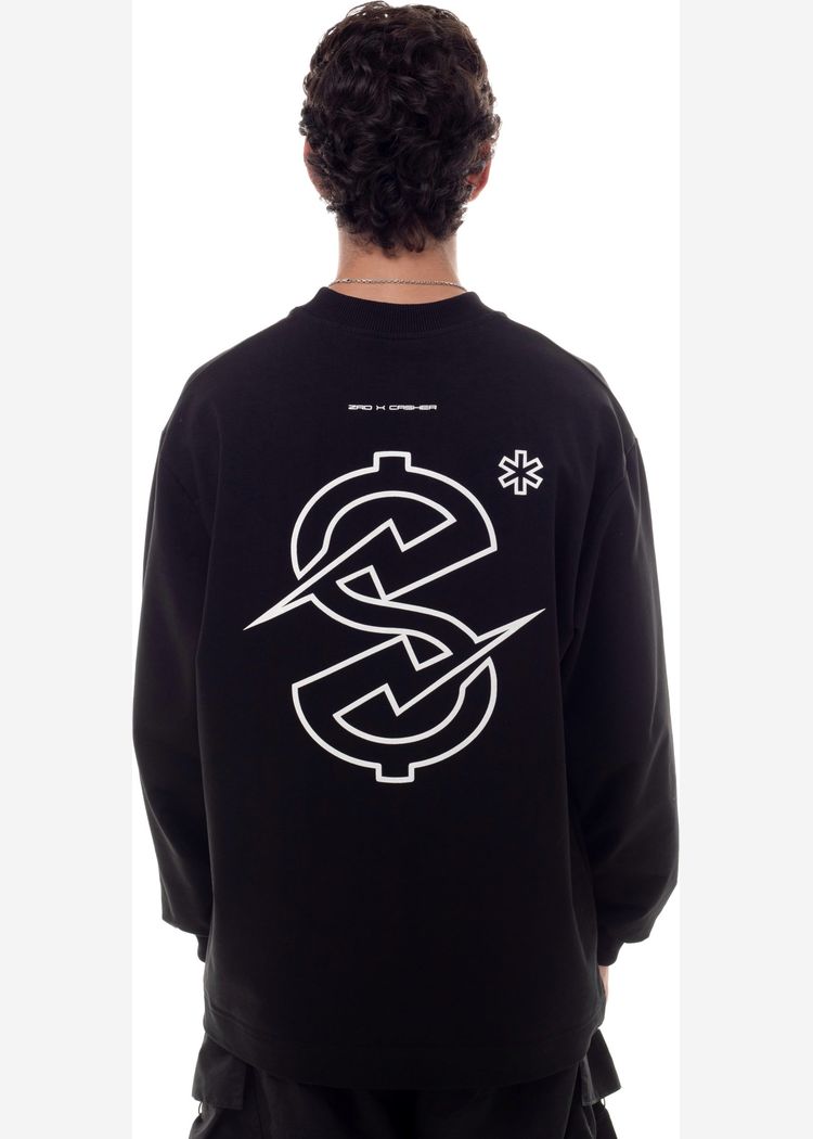 Лонгслив Cash charge черный мужской