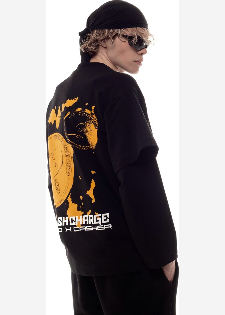 Лонгслив Coin черный мужской