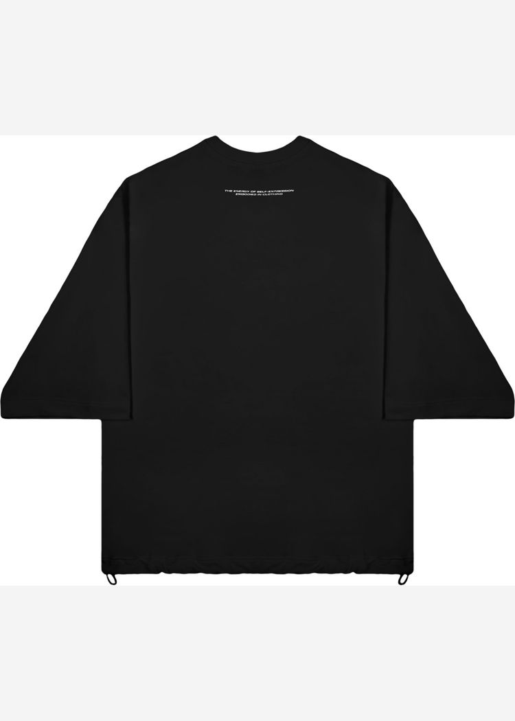 Футболка 3/4 Zaryad basic черная мужская