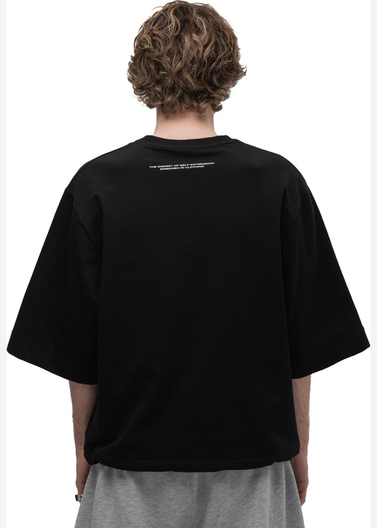 Футболка 3/4 Zaryad basic черная мужская