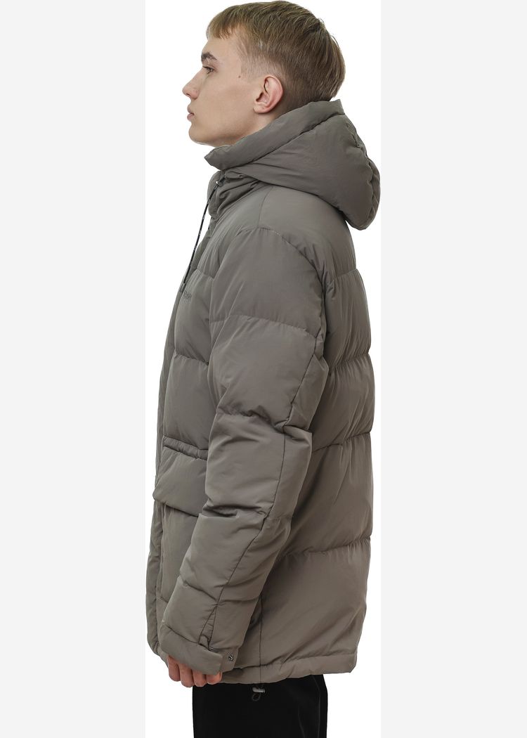 Пуховик YMKASHIX HTF Logo серый мужской