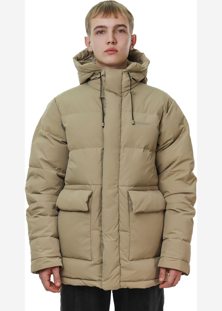 Пуховик YMKASHIX HTF Logo песочный мужской
