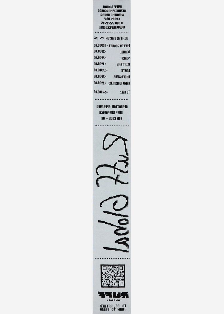 Шарф Cashier's Cheque Scarf Black/White черно-белый мужской