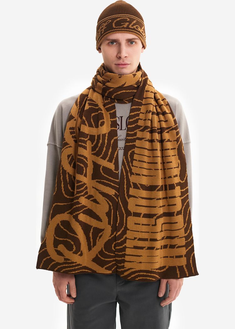Шарф TBRTS Scarf Brown коричневый мужской