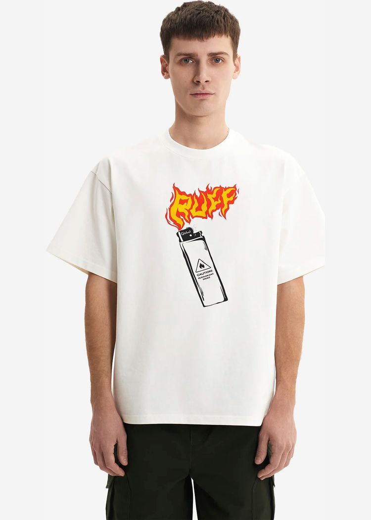 Футболка Gas Lighter T-Shirt Milk молочная мужская