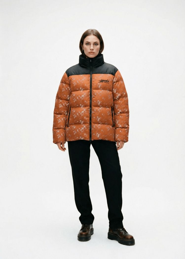 Куртка ANTEATER Downjacket-RF-Print-Terrakot