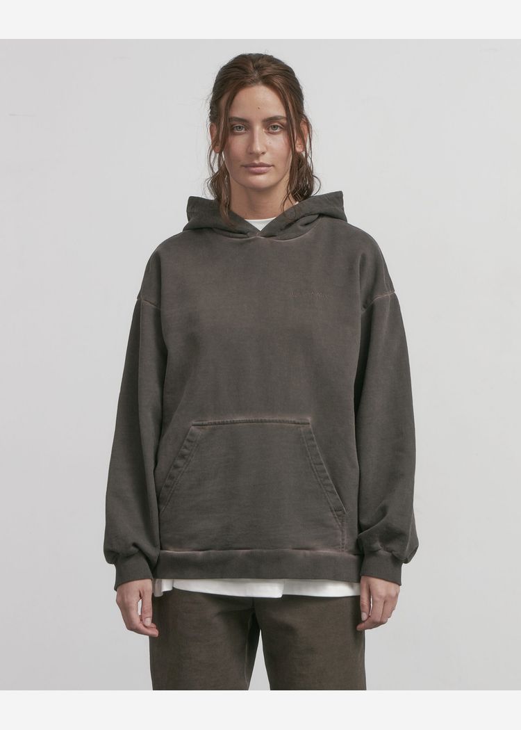 Худи GD с вышивкой Washed Brown женское 