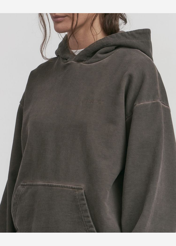 Худи GD с вышивкой Washed Brown женское 