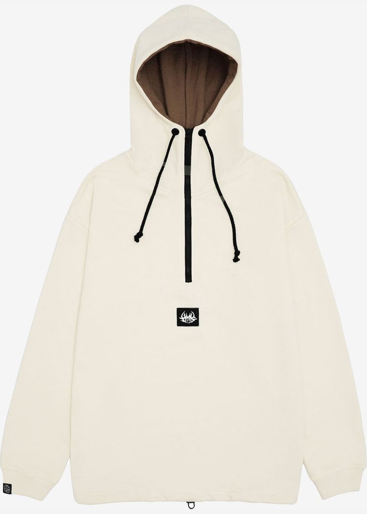 Худи Hook "Лого" Халфзип бежевый