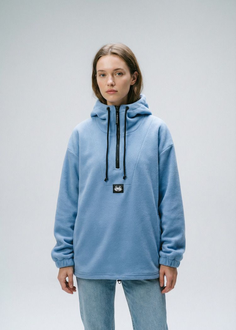 Худи Hook "Лого" Халфзип синее женское