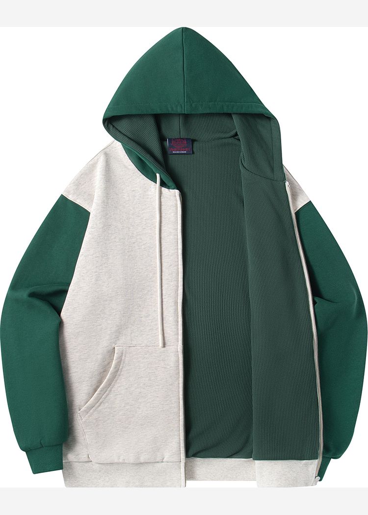 Зип худи YMKASHIX HTF светло-серое/зеленое женское