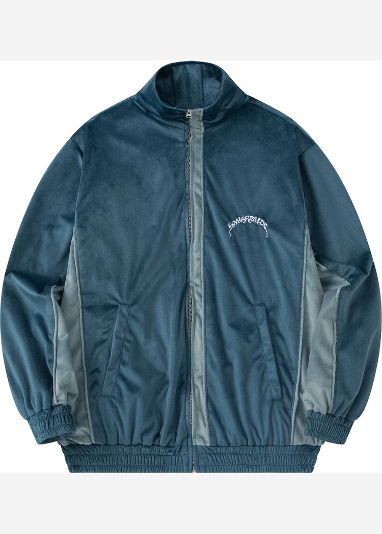 Олимпийка велюровая YMKASHIX Puff темно-синяя женская