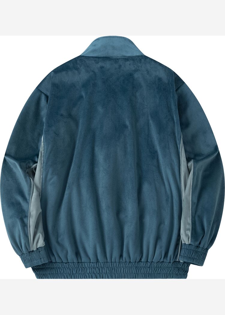 Олимпийка велюровая YMKASHIX Puff темно-синяя женская