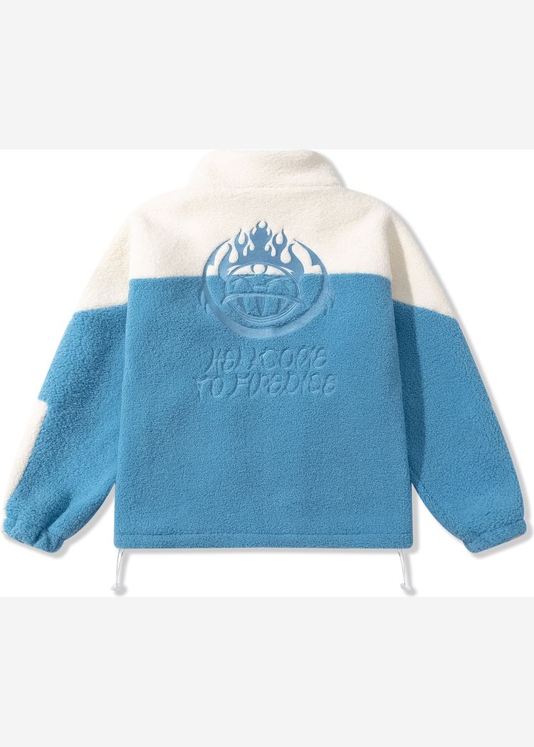 Куртка YMKASHIX Furry Big Logo HTF белая / голубая женская