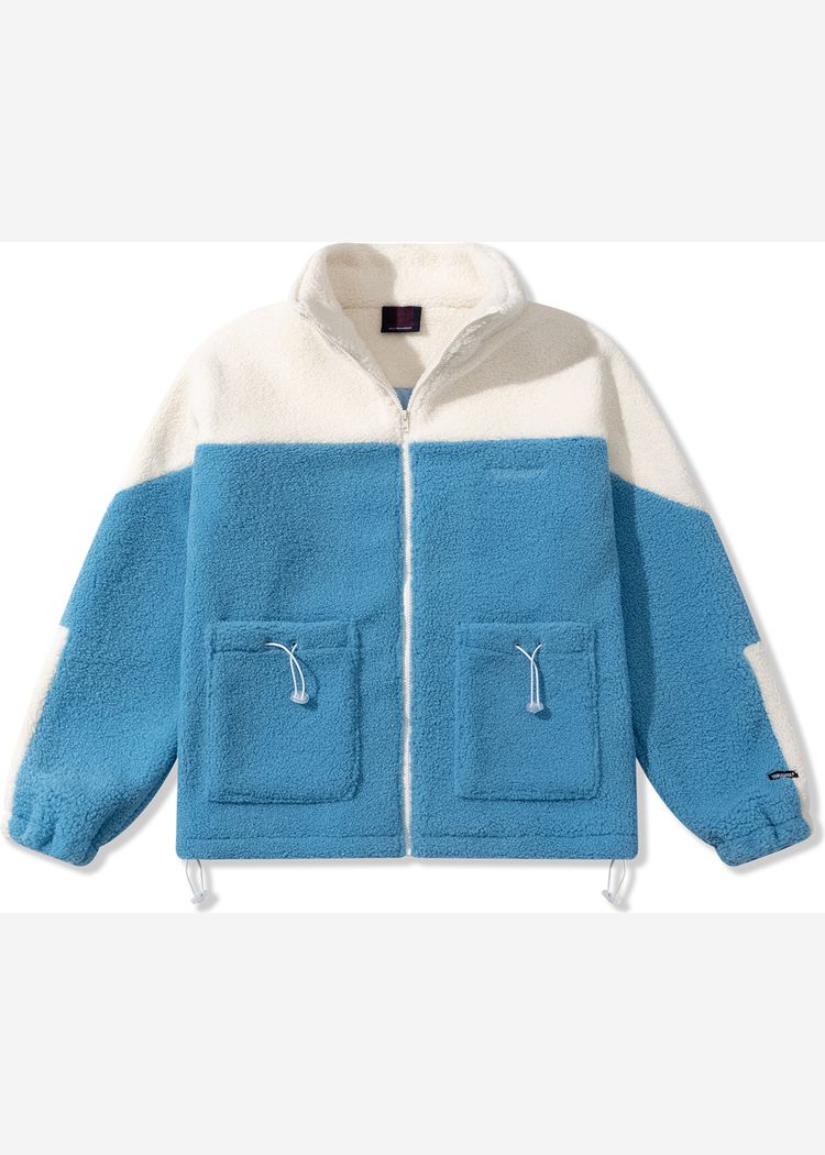 Куртка YMKASHIX Furry Big Logo HTF белая / голубая женская