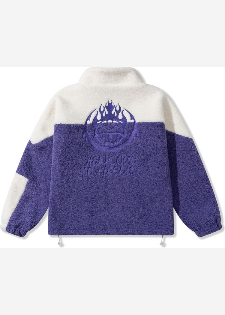 Куртка YMKASHIX Furry Big Logo HTF бело-фиолетовая женская