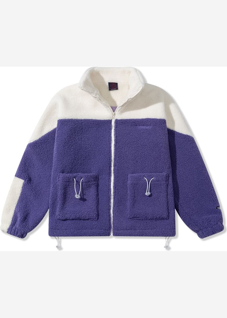 Куртка YMKASHIX Furry Big Logo HTF бело-фиолетовая женская