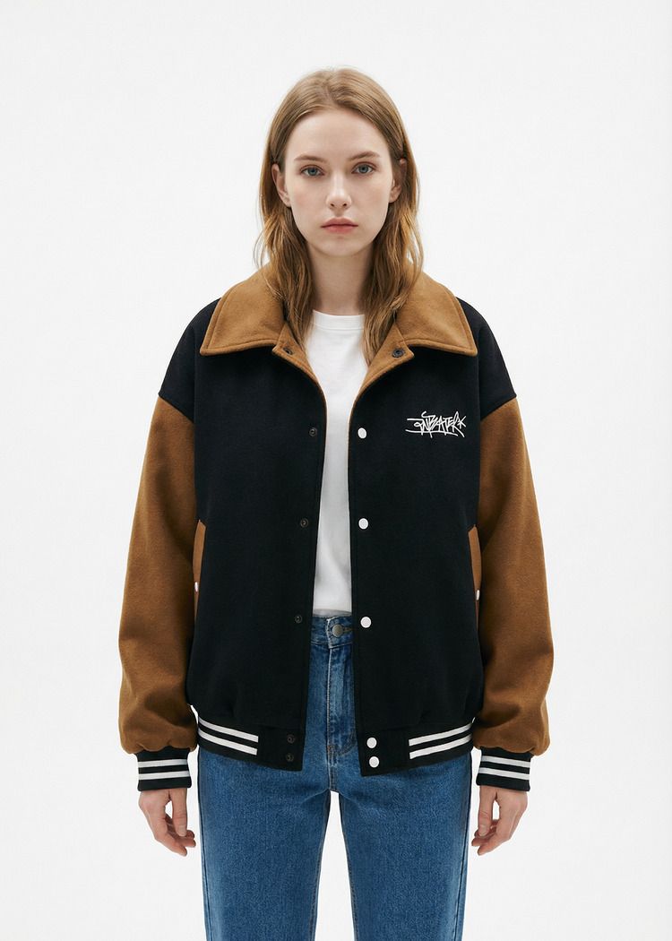 Куртка ANTEATER Collegejkt черно-коричневая женская