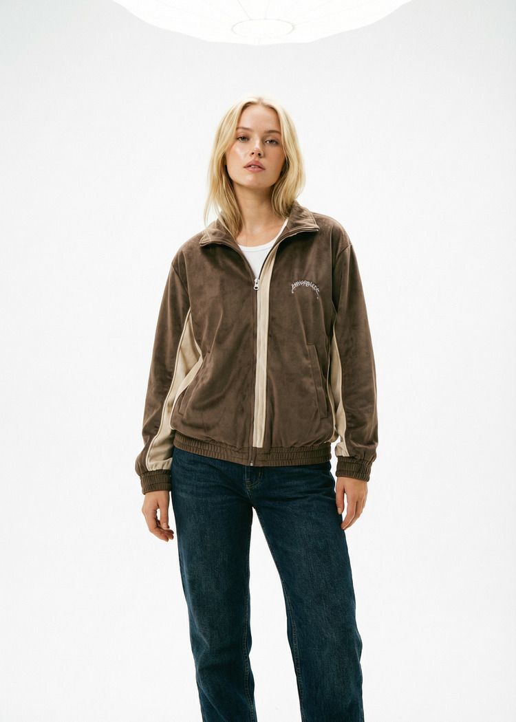 Олимпийка велюровая YMKASHIX Puff коричневая женская