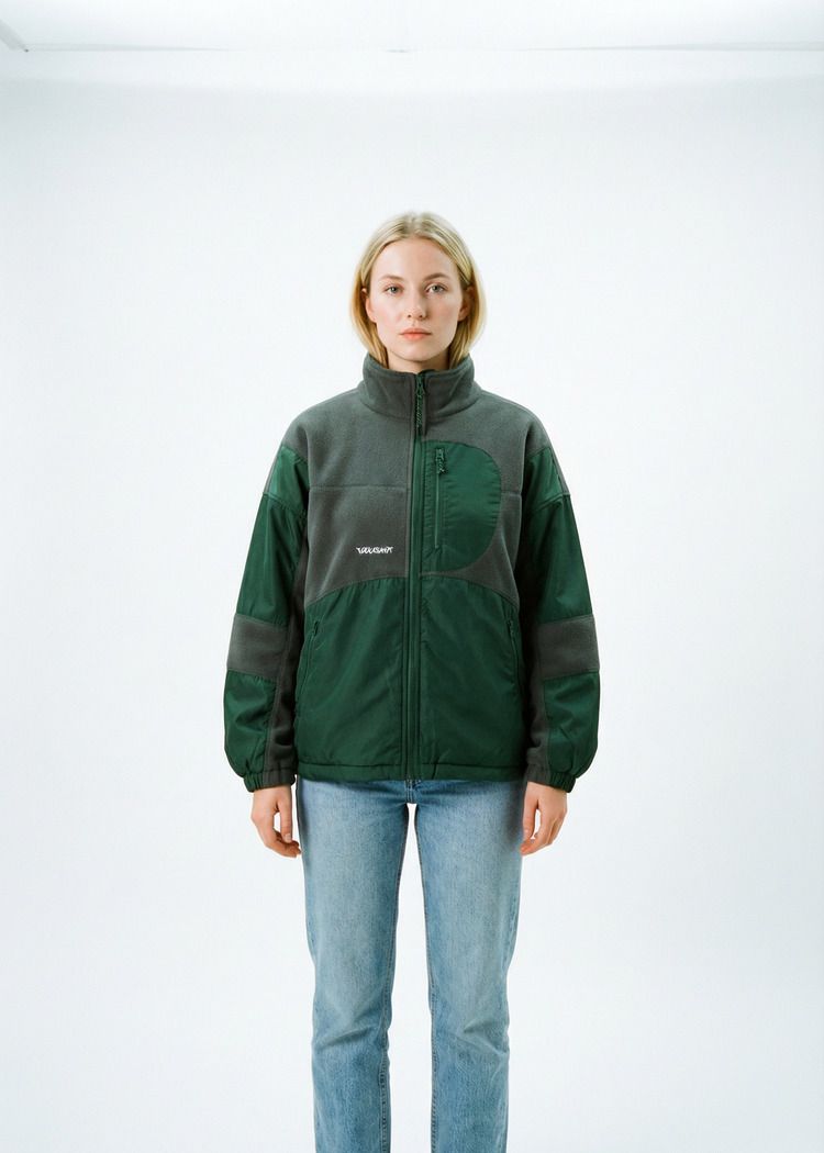 Куртка флисовая YMKASHIX Ranger серый/зеленый женская