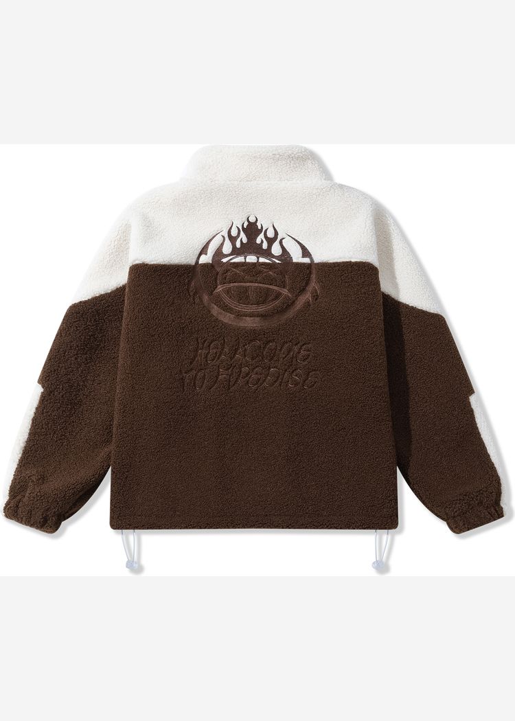 Куртка YMKASHIX Furry Big Logo HTF бело-коричневая женская