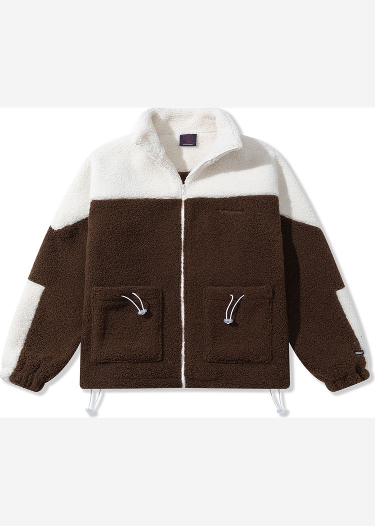 Куртка YMKASHIX Furry Big Logo HTF бело-коричневая женская