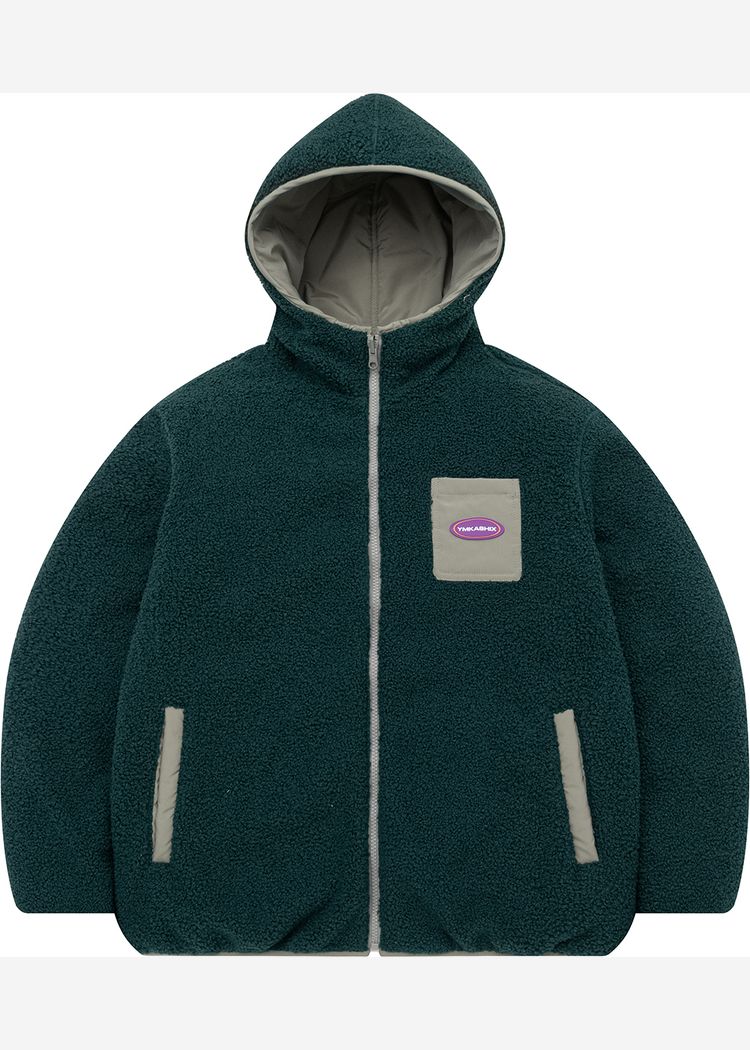 Куртка YMKASHIX двухсторонняя зеленая женская