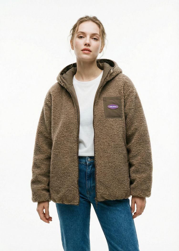 Куртка YMKASHIX двухсторонняя коричневая женская