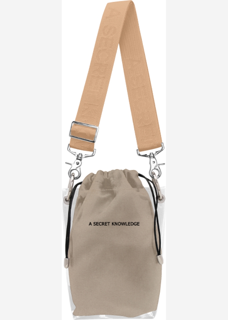 Сумка Mini Glassy Tub бежевая