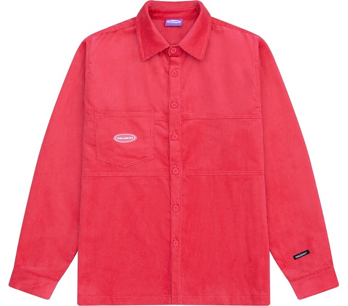 Рубашка YMKASHIX Velvet Button багровая
