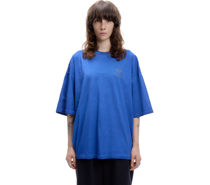 Футболка голубая ISSAYA Fractal Blue Garment Dyed