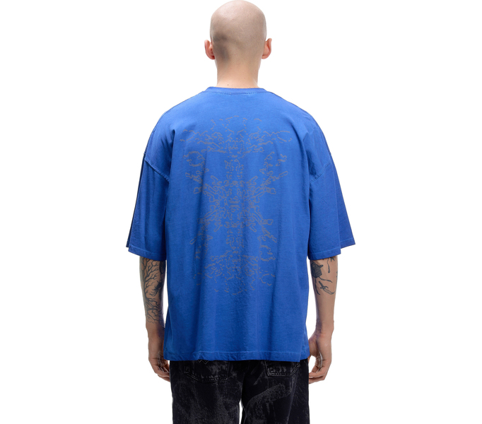Футболка голубая ISSAYA Fractal Blue Garment Dyed