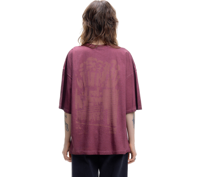 Футболка ISSAYA Omen Burgundy Garment Dyed